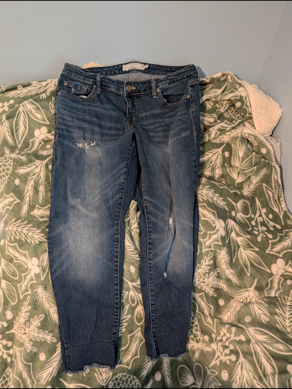 Women’s Distressed Blue Jeans